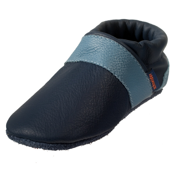 Basic-Puschen blau / hellblau