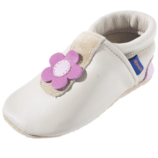Sport-Puschen Blume beige